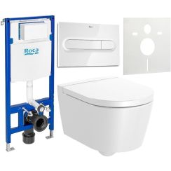 Set WC-Becken Roca Inspira A346528S00, Unterputzrahmen Roca Duplo One A890070020, A80152C00B, A890195000, A890063000