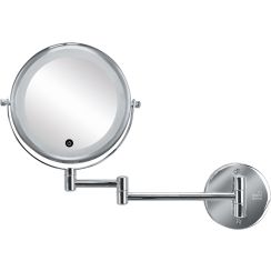 Kleine Wolke LED Mirror Kosmetikspiegel 22x29 cm rund mit Beleuchtung chrom 8487124886