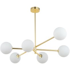 TK Lighting Sarius Deckenlampe 6x6 W weiß-gold 4736