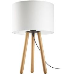 TK Lighting Tokyo Tischlampe 1x15 W weiß-holz 5290