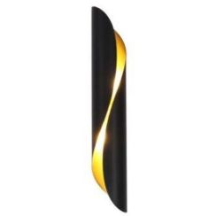 Abigali Drill Wandleuchte 2x40 W schwarz-gold KGG2E14