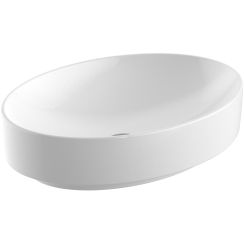 Geberit Variform Waschbecken 55x40 cm oval Möbel-Aufsatzwaschbecken weiß glanz 500.771.01.2