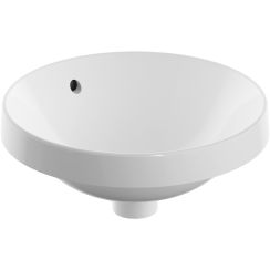 Geberit Variform Waschbecken 40x40 cm rund Einbauwaschbecken weiß glanz 500.700.01.2