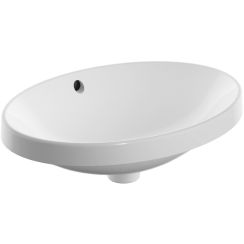 Geberit Variform Waschbecken 50x45 cm oval Einbauwaschbecken weiß glanz 500.716.01.2