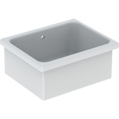 Geberit Publica Waschbecken 60x45 cm rechteckig Aufsatzwaschbecken weiß glanz 500.885.00.1
