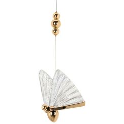 Moosee Butterfly Pendelleuchte 1x5 W transparent-gold MSE010100322