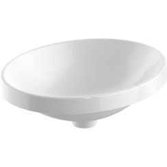 Geberit Variform Waschbecken 50x40 cm oval Einbauwaschbecken weiß glanz 500.711.00.2