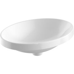 Geberit Variform Waschbecken 55x40 cm oval Einbauwaschbecken weiß glanz 500.719.00.2