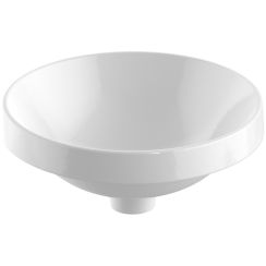 Geberit Variform Waschbecken 40x40 cm rund Einbauwaschbecken weiß glanz 500.703.01.2
