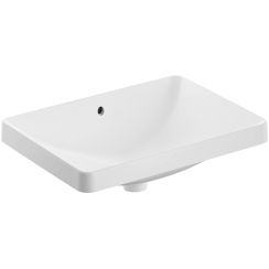 Geberit Variform Waschbecken 55x40 cm rechteckig Einbauwaschbecken weiß matte 500.737.00.2