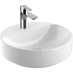 Geberit Variform Waschbecken 45x45 cm rund Aufsatzwaschbecken weiß matte 500.770.00.2