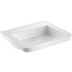 Geberit Selnova Comfort Square Waschbecken 65x55 cm rechteckig Klassisch barrierefrei weiß glanz 500.790.01.7