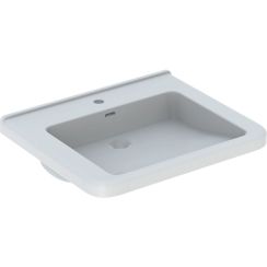 Geberit Selnova Compact Square Waschbecken 65x55 cm rechteckig Klassisch weiß glanz 500.788.01.7