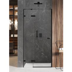New Trendy Avexa Black Duschtüren 110 cm aufklappbar schwarz Matte/durchsichtiges Glas EXK-1552
