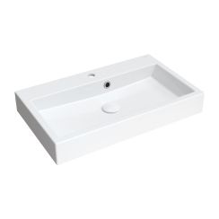 Omnires Thasos M+ Waschbecken 70x42 cm rechteckig Klassisch-Aufsatzwaschbecken weiß glanz THASOS700ZPBP