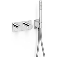 Tres B-System Badewannen- und Duscharmatur Unterputz mit Thermostat chrom 30735201