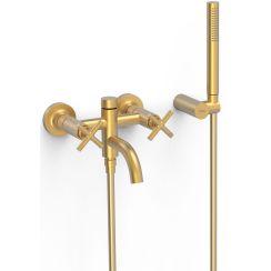 Tres Mont Blanc Badewannen- und Duscharmatur Wandmontage gold 28317601OM