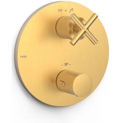 Tres Mont Blanc Badewannen- und Duscharmatur Unterputz mit Thermostat gold 28325001OM