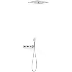 Tres B-System Duschset Unterputz mit Thermostat mit Kopfbrause chrom 30725306