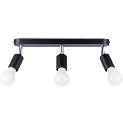 Sollux Lighting Fornes Deckenlampe 3x60 W schwarz SL.1122