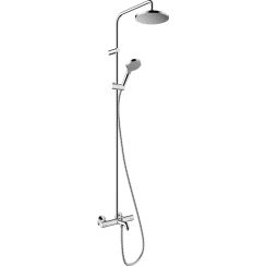 Hansgrohe Vernis Blend Duschset Wandmontage mit Thermostat mit Kopfbrause chrom 26274000