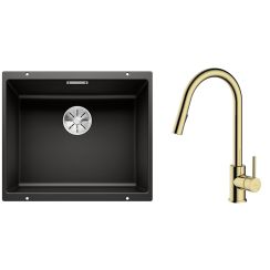 Set Granitspüle Blanco Subline 500-U 525995, Küchenarmatur Oltens Litla 35204800