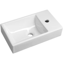 Sapho Minos Waschbecken 45x26 cm rechteckig Klassisch weiß glanz 4057