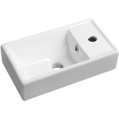 Sapho Minos Waschbecken 40x22 cm rechteckig Klassisch weiß glanz 4059