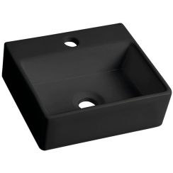 Sapho Small Waschbecken 33.5x29 cm rechteckig Klassisch-Aufsatzwaschbecken schwarz matte BH7002B