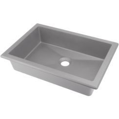 Deante Correo Waschbecken 50x35 cm rechteckig Einbauwaschbecken-Unterbauwaschbecken grauer Stein matte CQRSU5U