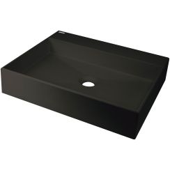 Deante Correo Waschbecken 50x40 cm rechteckig Aufsatzwaschbecken schwarz matte CQR_NU5S