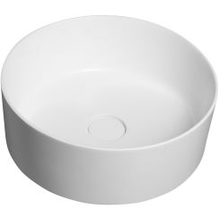 Sapho Thin Waschbecken 38x38 cm rund Aufsatzwaschbecken weiß matte WN548