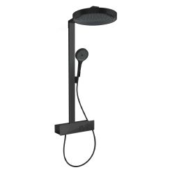 Hansgrohe Rainfinity Duschset Wandmontage mit Thermostat mit Kopfbrause schwarz 26853670