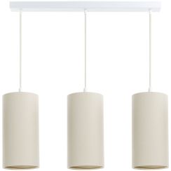 BPS Koncept Boho Ellegant Slim Pendelleuchte 3x60 W cremig 0T0-L3-001
