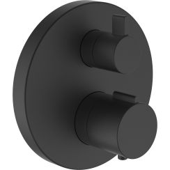 Laufen City Therm Duscharmatur Unterputz mit Thermostat schwarz HF905474428000