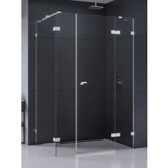 New Trendy Eventa Duschkabine 130x80 cm rechteckig chrom Glanz/durchsichtiges Glas EXK-4556