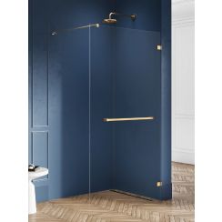 New Trendy Avexa Gold Brushed Walk-In Duschwand 60 cm gold gebürstet/durchsichtiges Glas EXK-7023