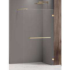 New Trendy Avexa Gold Shine Walk-In Duschwand 80 cm gold Glanz/durchsichtiges Glas EXK-7069