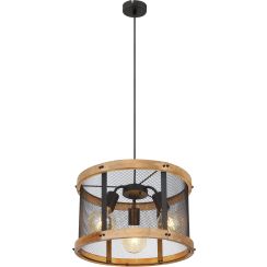 Globo Lighting Jeanie Pendelleuchte 3x40 W schwarz-holz 15661H1