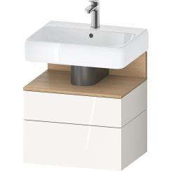 Duravit Qatego Badschrank 59x47x59 cm Unterschrank hängend weiß-eiche QA4393030220010