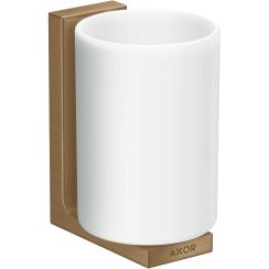 Axor Universal Rectangular Zahnputzbecher weiß-braun 42604140