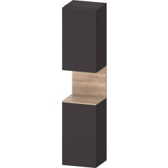 Duravit Qatego Badschrank 40x36x176 cm Seitenschrank hängend graphit QA1346L55800000
