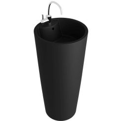 LaVita Uvas Waschbecken 40x40 cm rund Freistehend schwarz matte 5900378334392