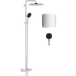 Grohe Vitalio Comfort Badewannen- und Duschset Wandmontage mit Thermostat mit Kopfbrause StarLight Chrom 26984001