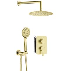 Deante Arnika Duschset Unterputz mit Kopfbrause gold BXYZRQAM