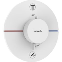 Hansgrohe ShowerSelect Comfort S Badewannen- und Duscharmatur Unterputz mit Thermostat weiß 15556700