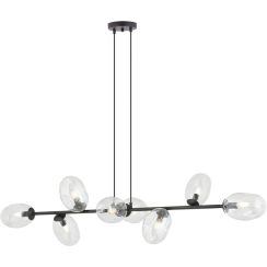 Emibig Pandora Pendelleuchte x10 W schwarz-transparent 1262/8