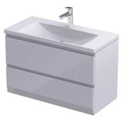 Oristo Brylant Badschrank 79.6x40x52 cm Unterschrank hängend weiß OR36C-SD2S-80-1