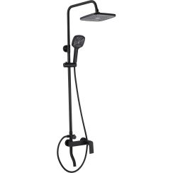 Rea Storm duschset Wand mit Regenbrause schwarz REA-P9532