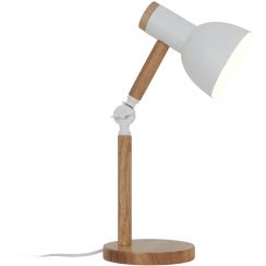 Zuma Line Balbo Tischlampe 1x40 W weiß-holz T22004B-WH